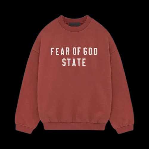 Fear of God Essentials Heavy Fleece Crewneck Crimson