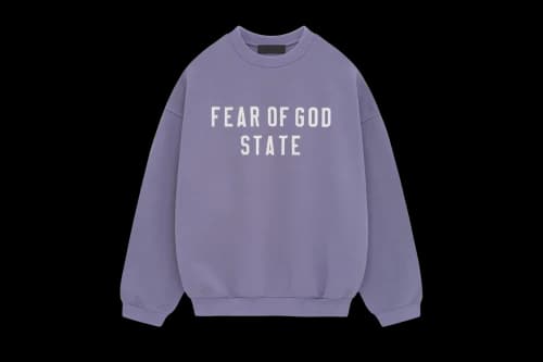 Fear of God Logo Printed Crewneck Sweatshirt Lavender