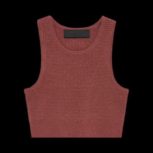 Fear of God Essentials Womens Waffle Sport Tank Crimson