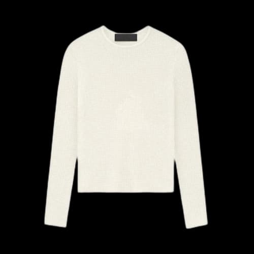 Fear of God Essentials Waffle Fitted Long-Sleeve Sweater 'Shell'