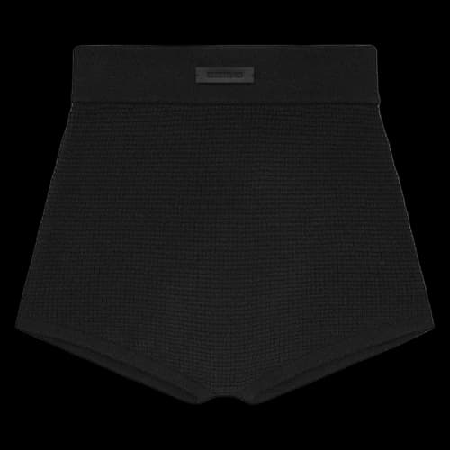 Fear of God Essentials Womens Waffle Boy Short Black
