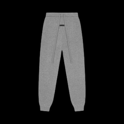 Fear of God Essentials Womens Waffle Fitted Sweatpant Dark Heather