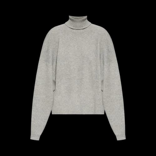 Fear of God Essentials Womens Waffle Turtleneck Dark Heather