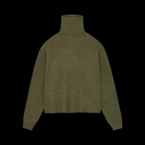 Fear of God Essentials Womens Waffle Turtleneck Military