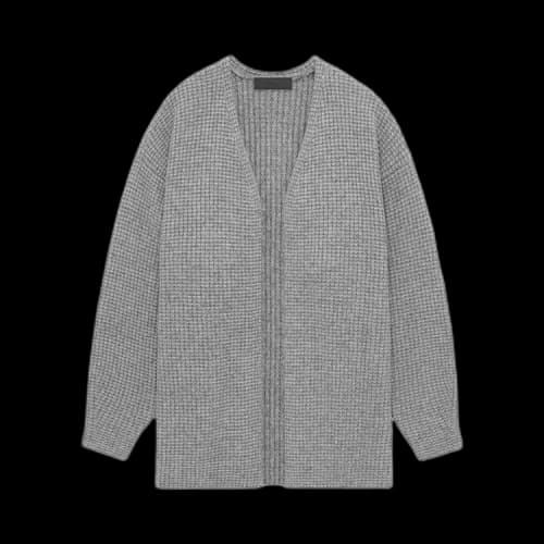 Fear of God Essentials Womens Knit Long Cardigan Dark Heather