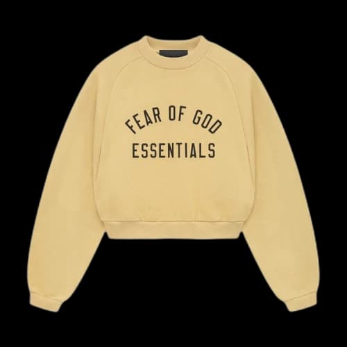 Fear of God Essentials Fleece Cropped Crewneck 'Amber'