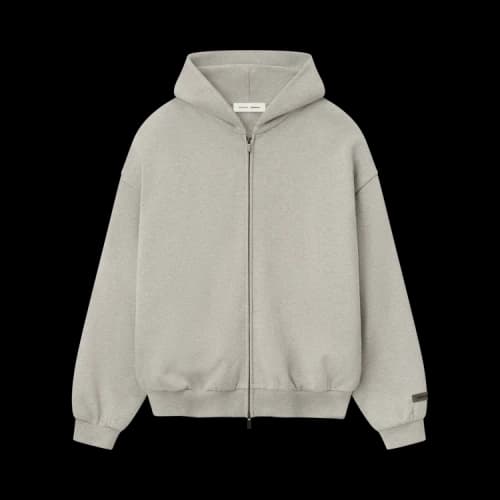 Fear Of God Essentials FW25 Fleece Hoodie Zip Up WARM HEATHER Sweatshirt Men's