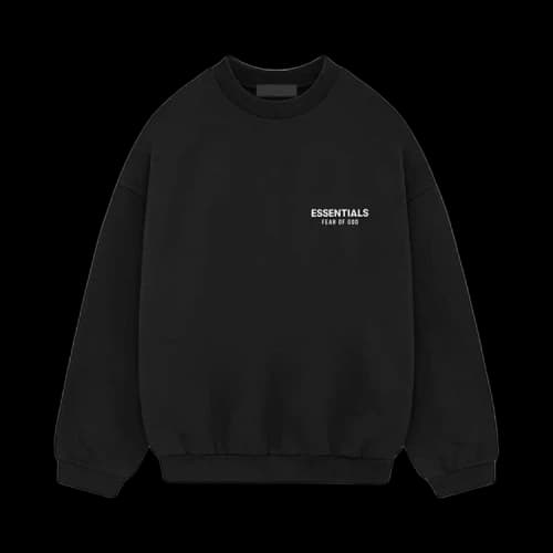 Fear of God Essentials Fleece Crewneck 'Black'