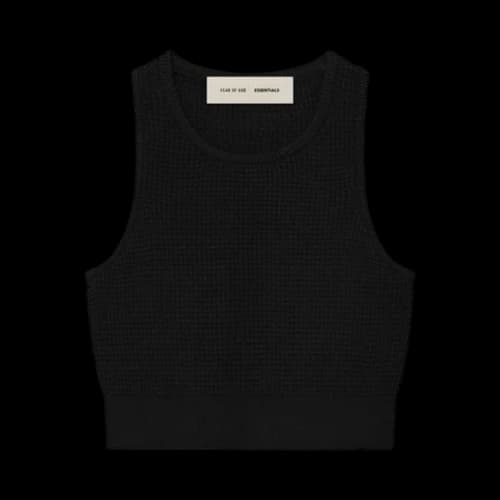 Fear of God Essentials Waffle Sport Tank 'Vintage Black'