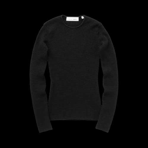 Fear of God Essentials Waffle Long-Sleeve Top 'Vintage Black'
