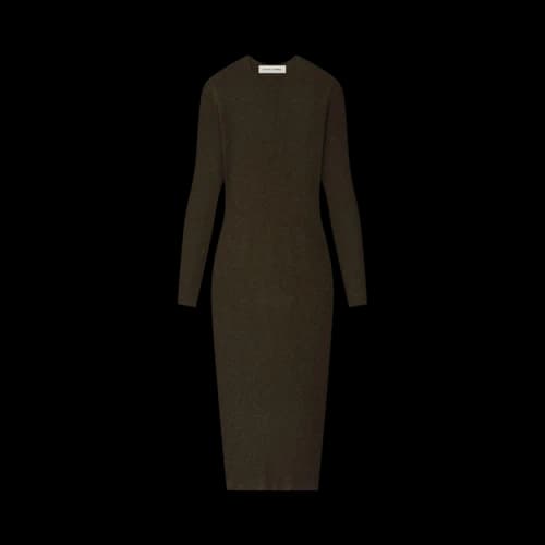 Fear of God Essentials Rib Long-Sleeve Dress 'Brown'