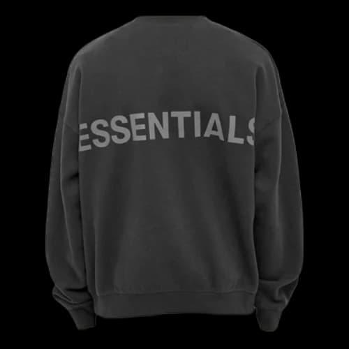 Fear of God Essentials Reflective Logo Sweatshirt 'Black'