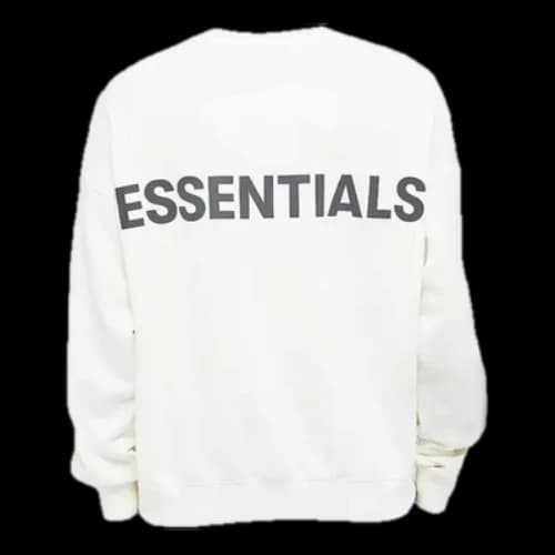 Fear of God Essentials Reflective Logo Sweatshirt 'White'
