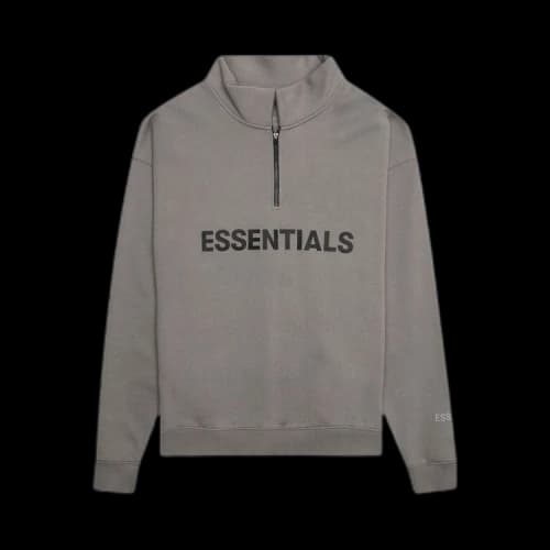 Fear of God Essentials Mockneck Half Zip 'Cement'