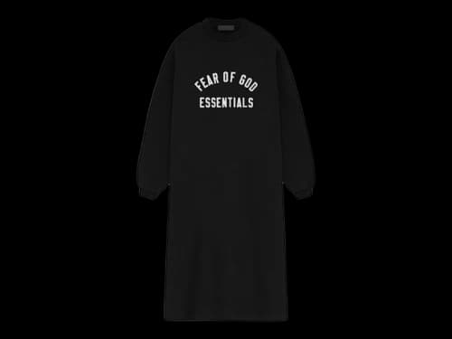 Fear of God Essentials Women's Fleece Crewneck Dress (FW24) Black