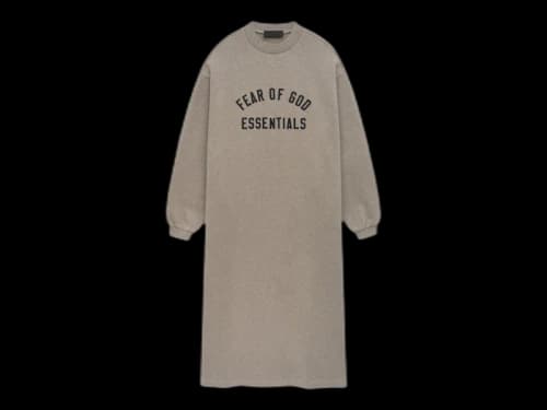 Fear of God Essentials Women's Fleece Crewneck Dress Heather Gray