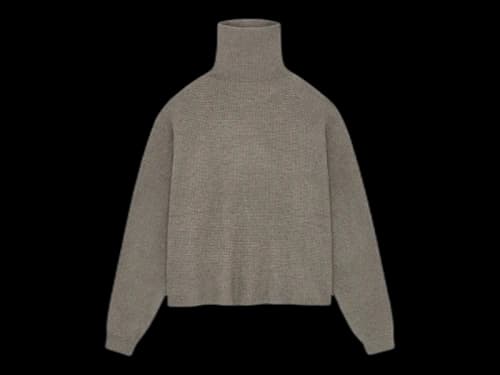 Fear of God Essentials Women's Waffle Turtleneck Heather Gray