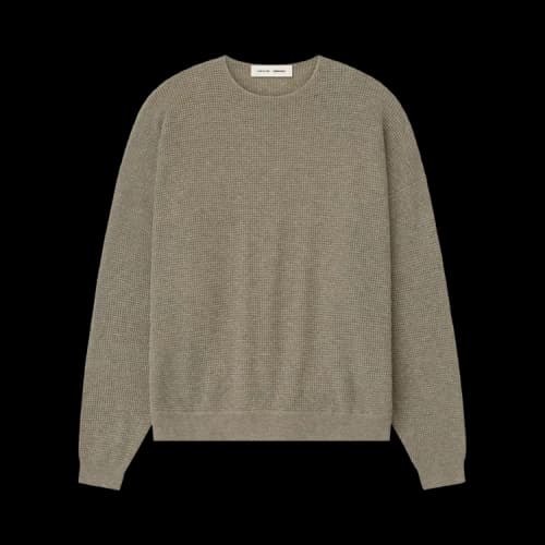 Fear of God Essentials Waffle Crewneck 90's Sweater Homestead Heather