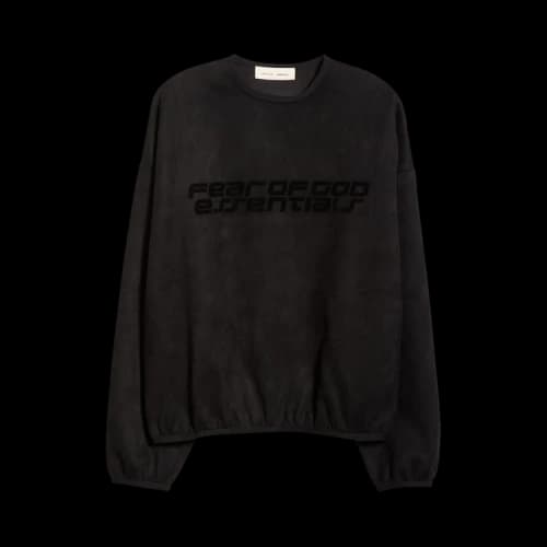 Fear of God Essentials Suede Fleece Modern Crewneck Sweatshirt 'Iron Grey'
