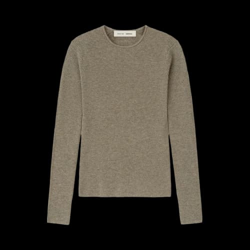 Fear of God Essentials Womens Waffle Long Sleeve Top Homestead Heather