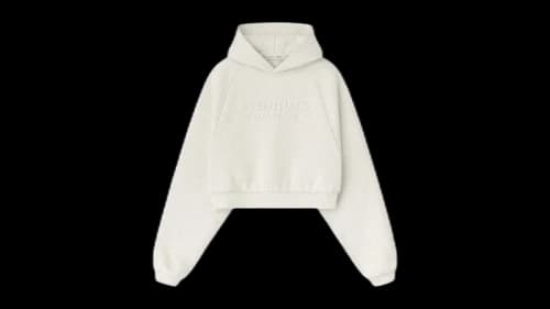 Fear of God Essentials Womens Embossed 90's Raglan Hoodie Oatmeal Heather