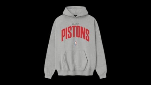 Fear of God Essentials Pistons 90s Hoodie Concrete Heather