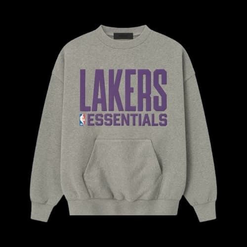 Fear of God Essentials Lakers Sport Crewneck Concrete Heather