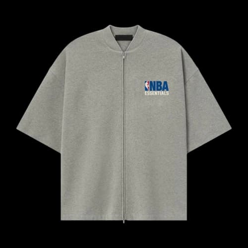 Fear of God Essentials NBA Zip Up Jacket Concrete Heather