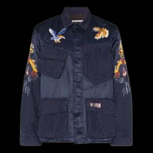 NEIGHBORHOOD Embroidered Shirt Jacket Blue