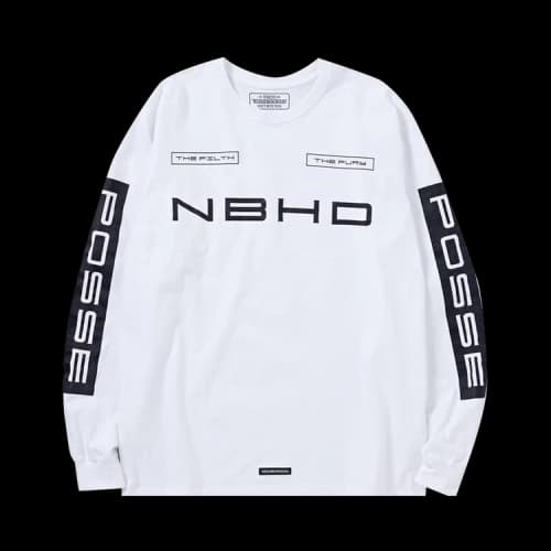 Neighborhood Posse Long-Sleeve Tee 'White'