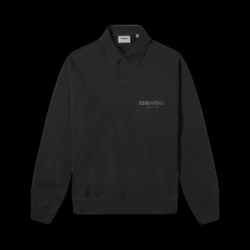 Fear of God Essentials Long-Sleeve Polo 'Black'