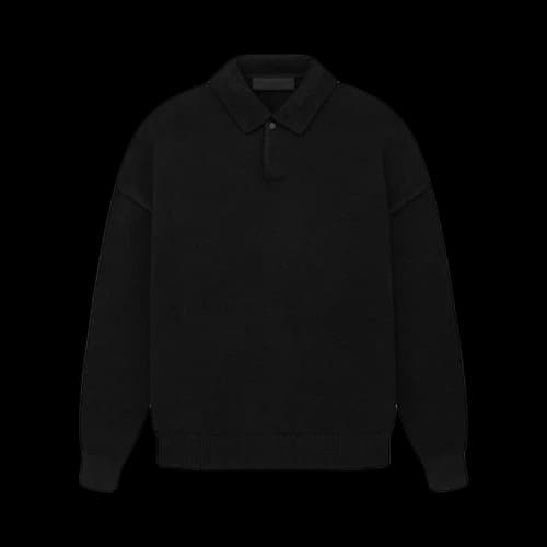Fear of God Essentials Knit Polo 'Black'
