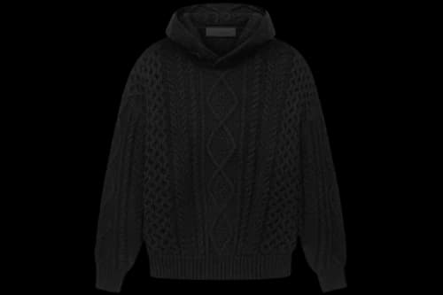 Fear of God Essentials Cable Knit Hoodie 'Black'