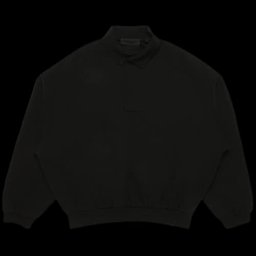 Fear of God Essentials Long-Sleeve Polo 'Jet Black'