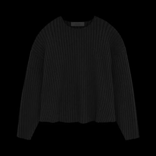 Fear of God Essentials Raw neck Sweater 'Jet Black'