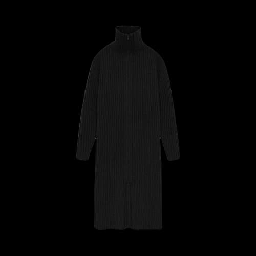 Fear of God Essentials Full Zip Cardigan 'Jet Black'