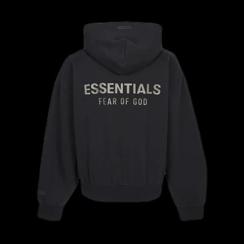 Fear of God Essential Fleece Zip Up Sweatshirt Black