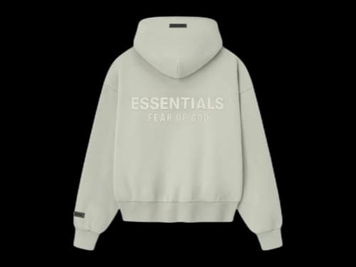 Fear of God Essentials Womens Classic Fleece Zip-Up Hoodie Abbey Stone