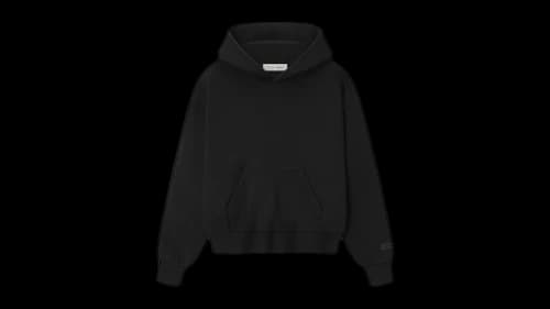 Fear of God Essentials Womens Classic Fleece Hoodie Jet Black