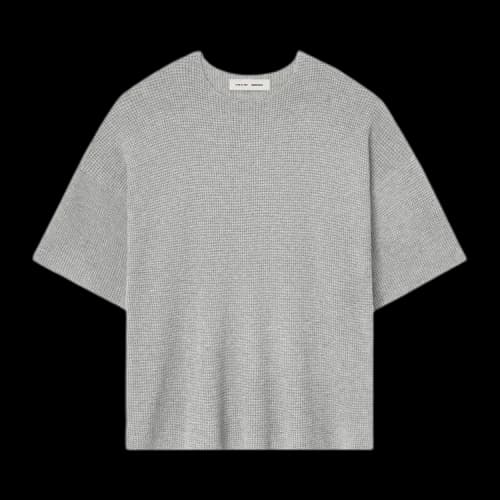Fear of God Essentials Waffle Short Sleeve Sweater Concrete Heather