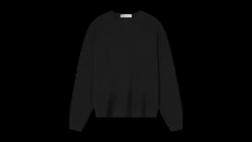 Fear of God Essentials Waffle Crewneck Sweater Jet Black
