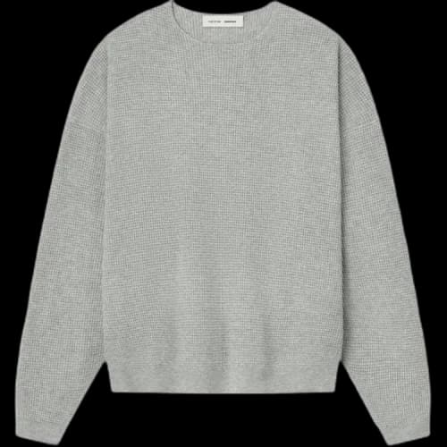 Fear of God Essentials Waffle Crewneck Sweater Concrete Heather