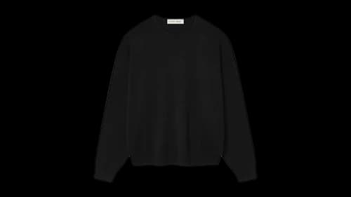 Fear of God Essentials Merino Long Sleeve Crewneck Sweater Jet Black