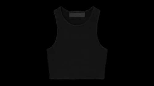 Fear of God Essentials Womens Rib Knit Sport Tank Jet Black
