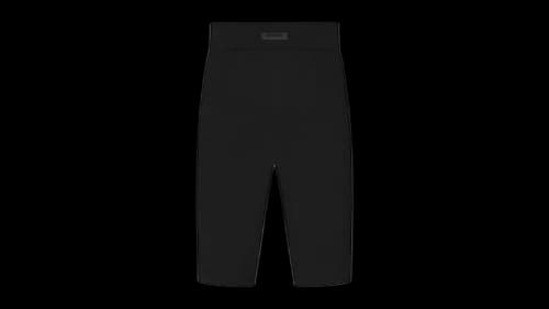Fear of God Essentials Womens Rib Knit Biker Short Jet Black