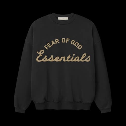 Fear of God Essentials Training 90's Crewneck Sweatshirt Faded Black