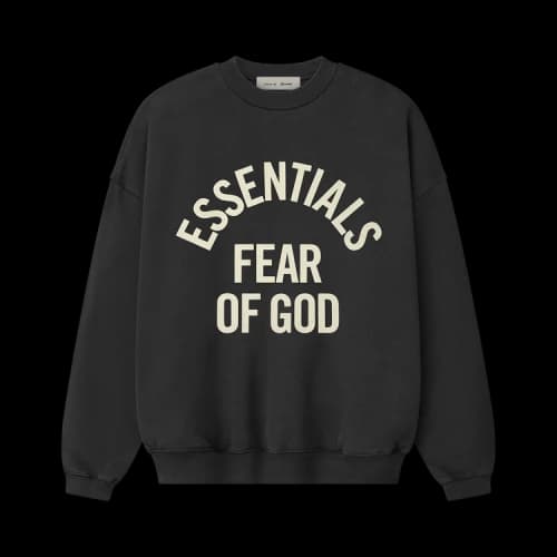 Fear of God Essentials Campus 90's Crewneck Sweatshirt 'Faded Black'
