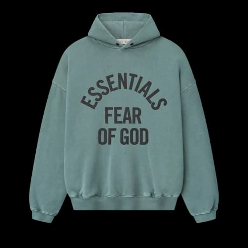 Fear of God Essentials Campus 90's Hoodie Faded Coastal