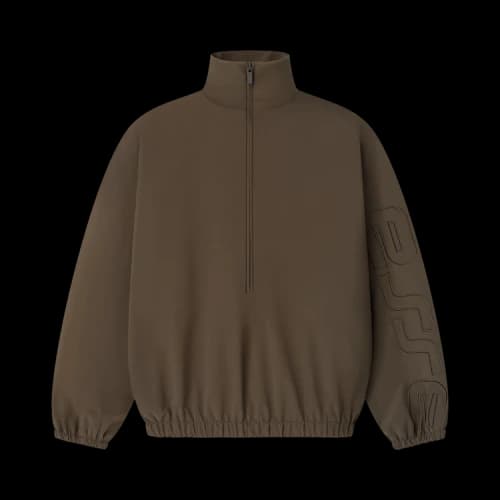 Fear of God Essentials Active Trace Half Zip Track Jacket Brown