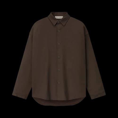 Fear of God Essentials Cotton Canvas Overshirt 'Brown'